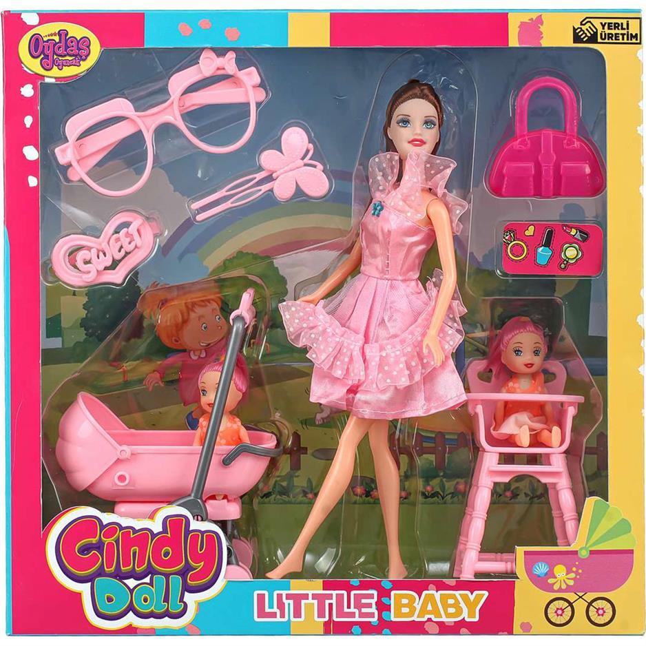 Anlily Pusetli Mama Sandalyeli Bebek Seti Cindy Doll Little - 02456