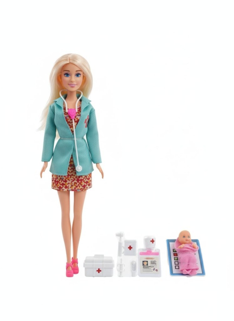 Aksesuarlı Model Bebek Doktor Seti - 115225A