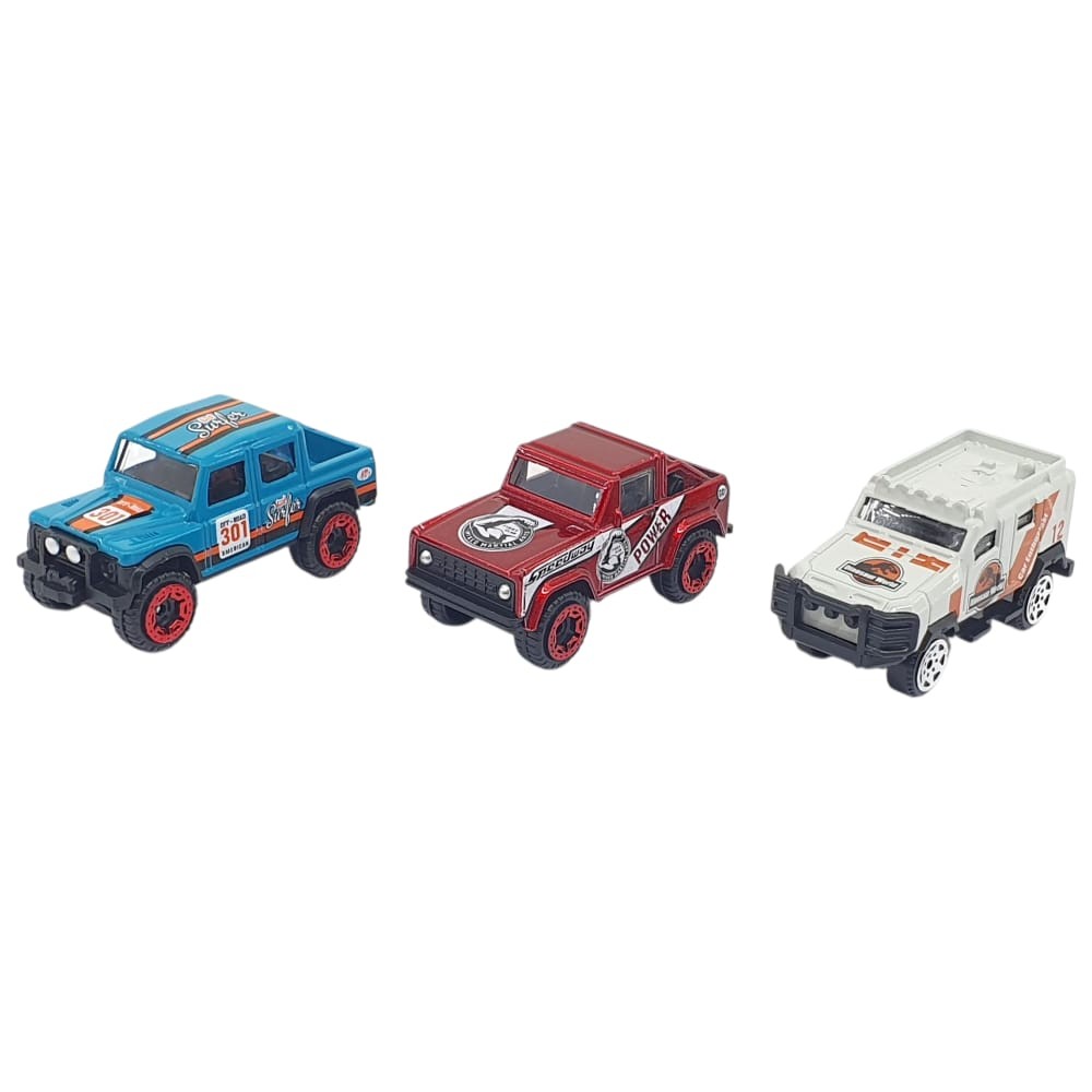 3'Lü Araba Off-Road Seti - Die Cast - Ds045 3'Lü Araba Off-Road Seti - Die Cast - Ds045