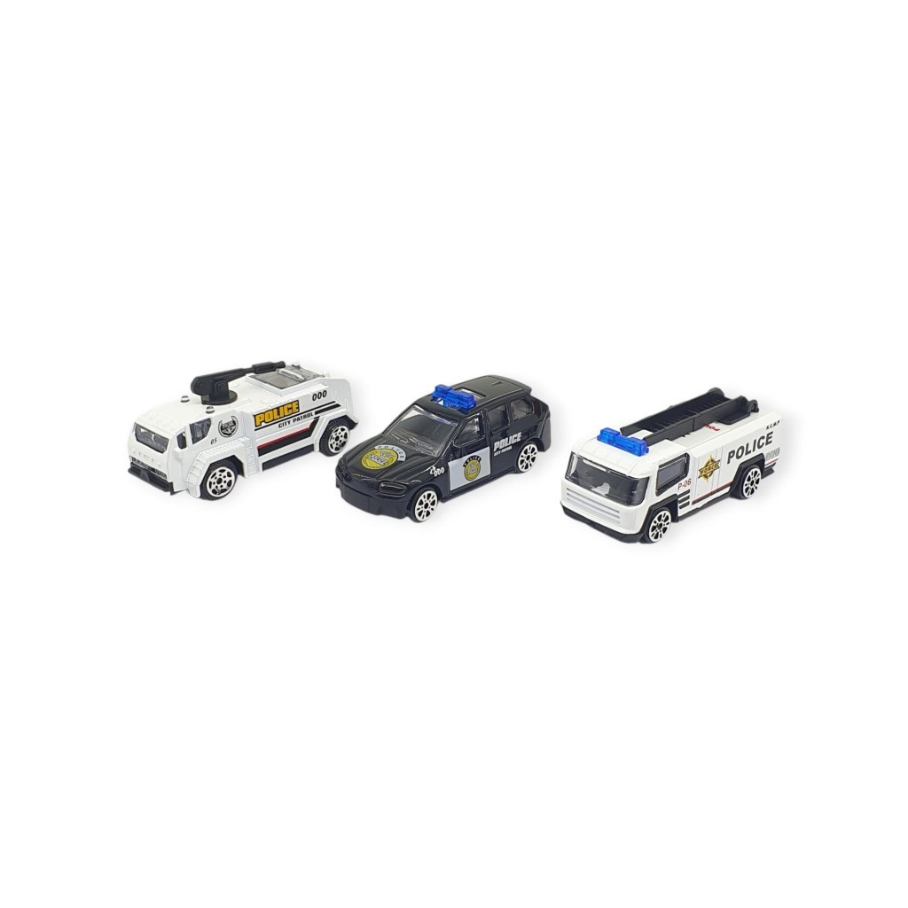 3'Lü İş Makinaları Road Seti - Die Cast - Ds044 - Polis 3'Lü İş Makinaları Road Seti - Die Cast - Ds044 - Polis
