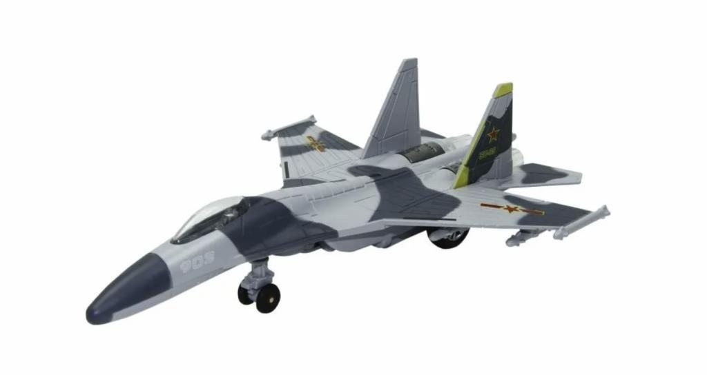 Hw777-17 - Çek Bırak Metal Uçak Sesli Işıklı - Gri