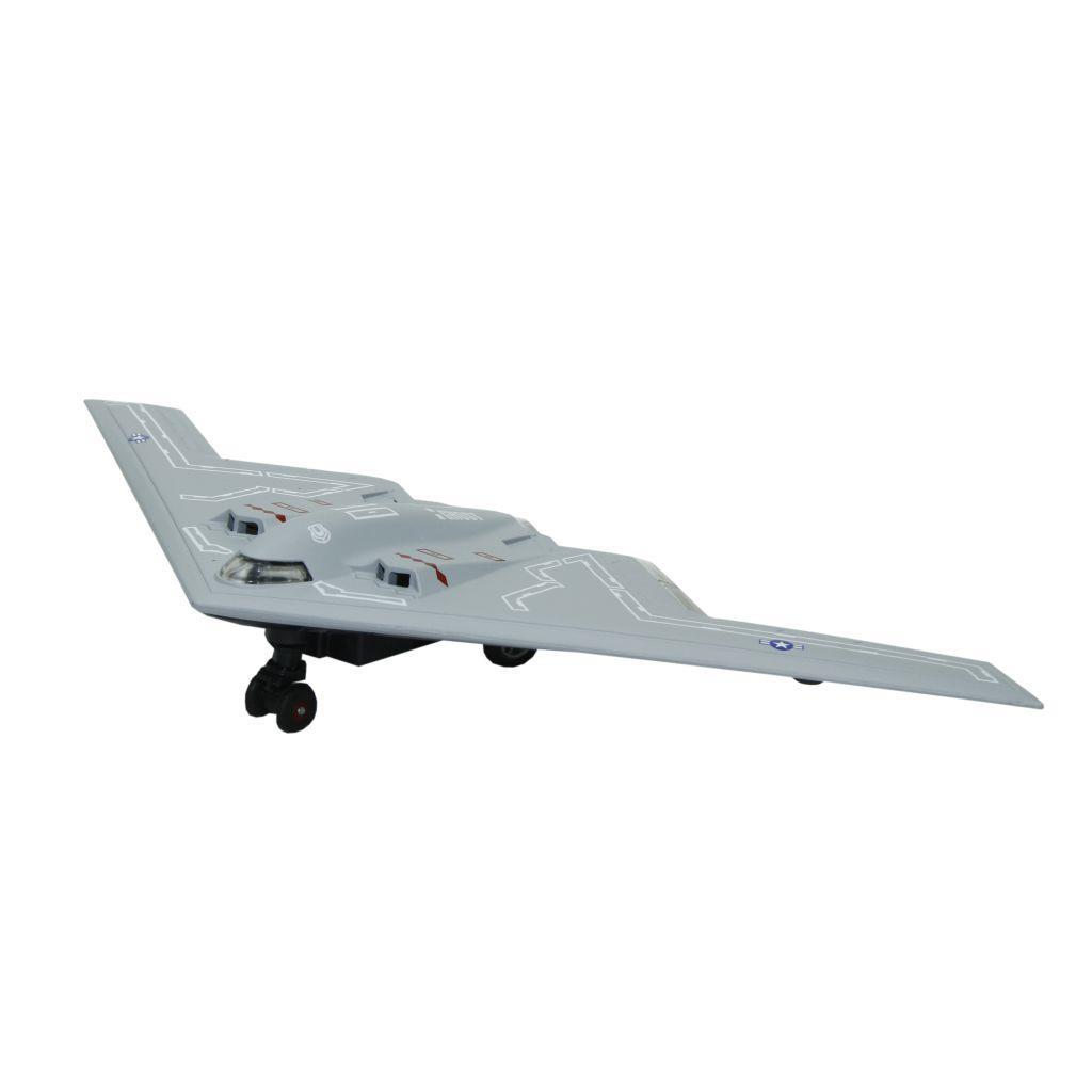 Hw777-20 - Çek Bırak Metal Uçak Sesli Işıklı - Gri