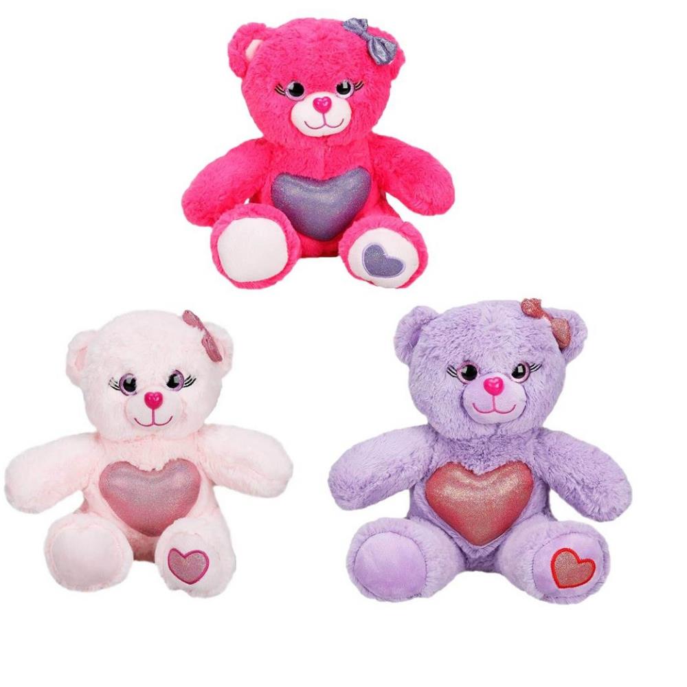 Jh12206 - Peluş Kalpli̇ Oturan Ayicik 26 Cm