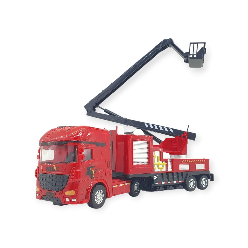 Metal İtfaiye Arabası - Merdivenli 26Cm - 706-43