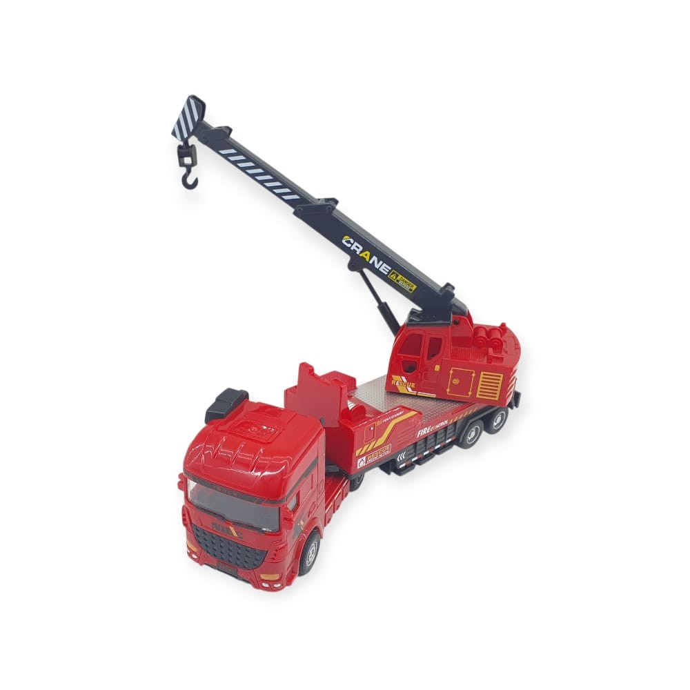 Metal İtfaiye Arabası - Vinç 26Cm - 706-43