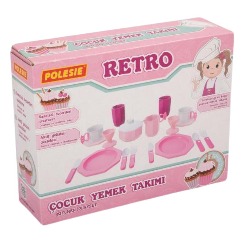 Retro Çay Ve Yemek Takımı Seti 19 Parça Kutulu - Pol-87713