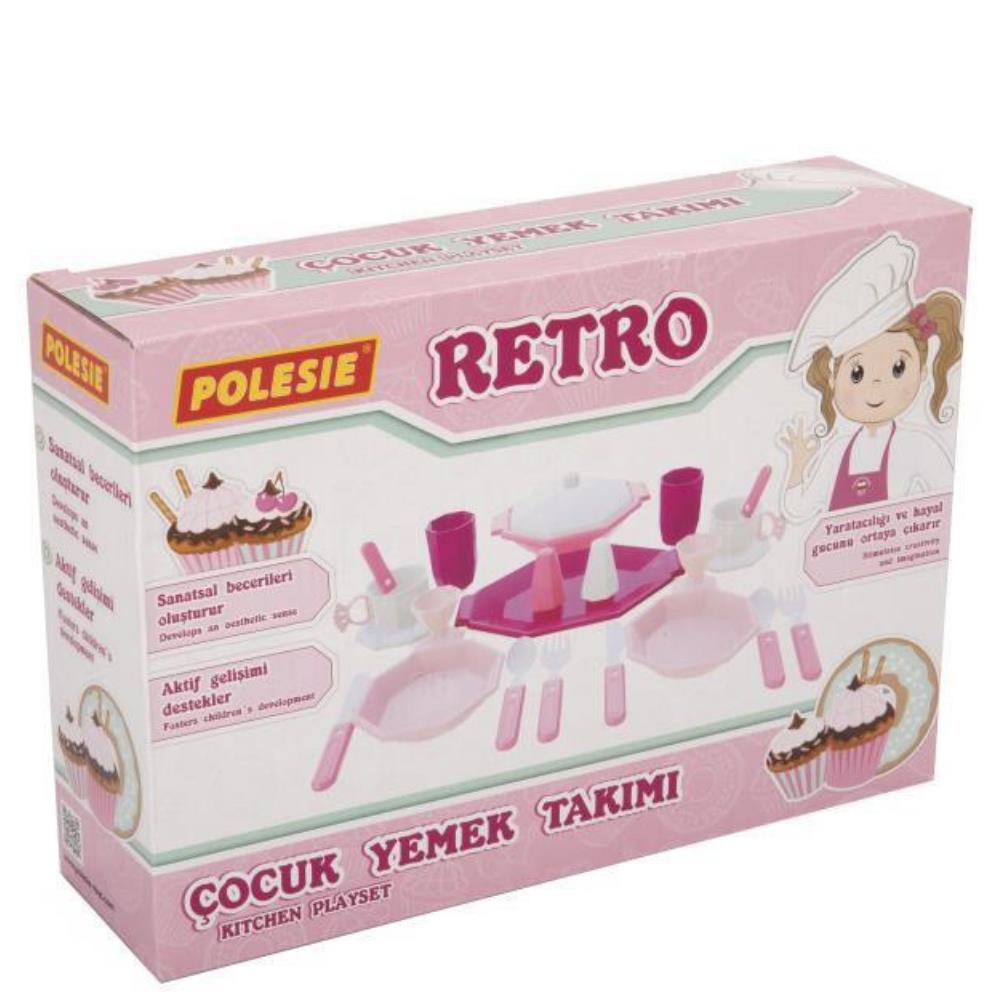 Retro Çay Ve Yemek Takımı Seti 23 Parça Kutulu - Pol-87706