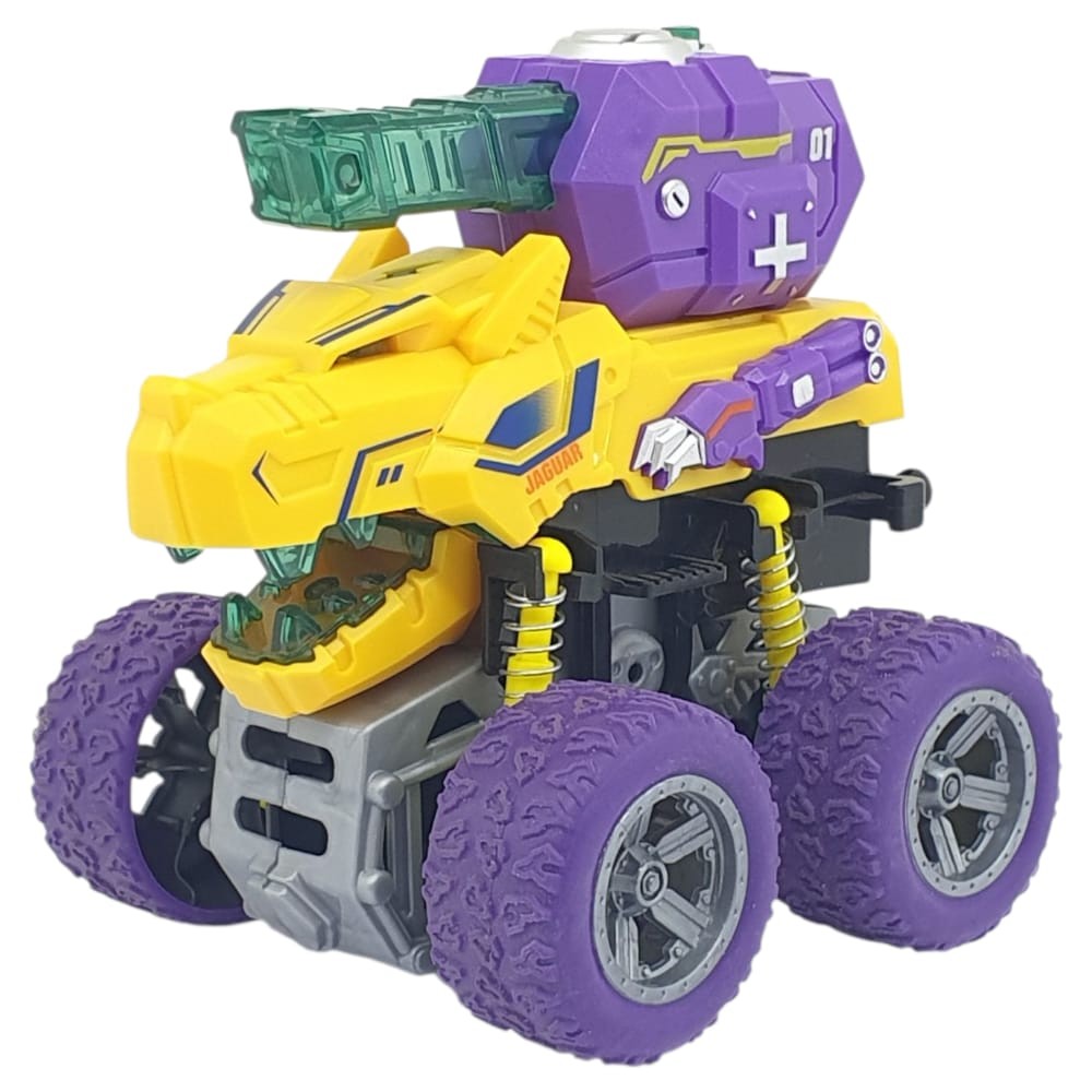 Sürtmeli Dinazor Araçlar - Sesli Ve Işıklı - D500-19 - Sarı