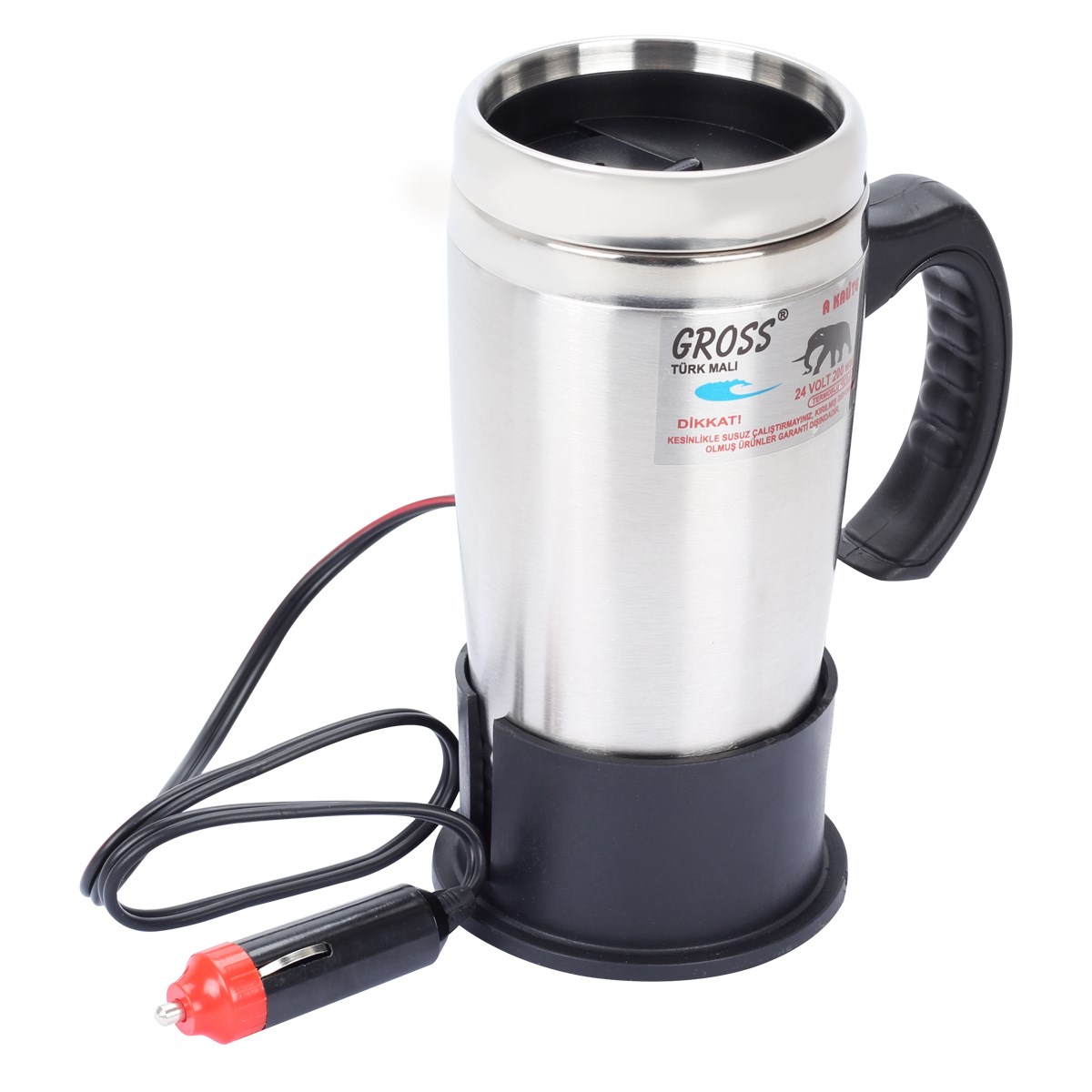 24v Araç İçi Su ısıtıcı Termos Ketıl Sıcak Soğuk Koruma özellikli çay Kahve Ketıl
