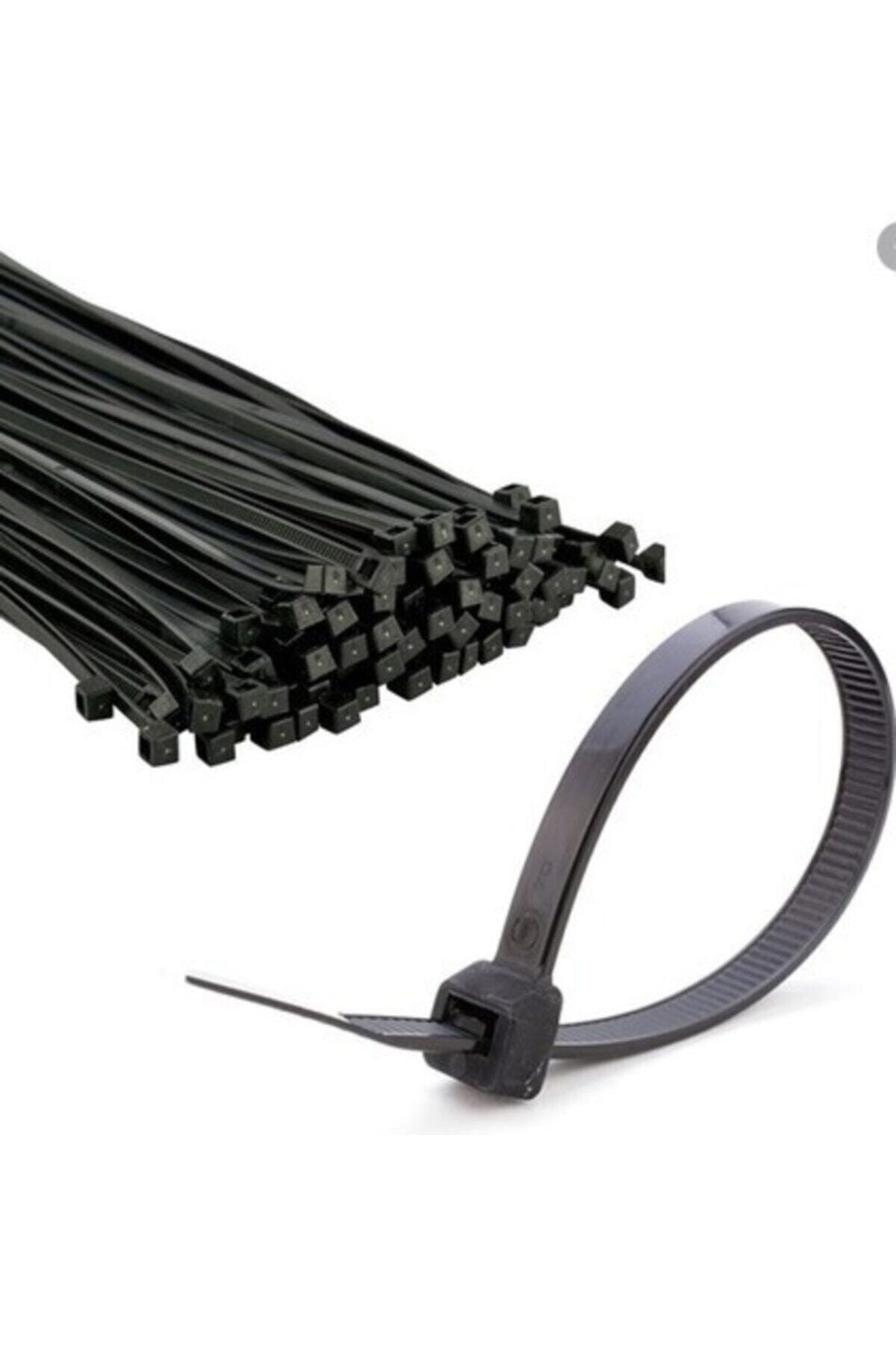 Cmsolar Kablo Bağı Cırt Kelepçe 4,8x400 100 Adet Siyah Nylon 6.6