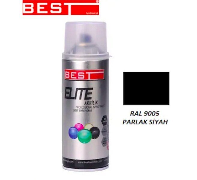 Elite 9005 Parlak Siyah Spray Boya 400ml