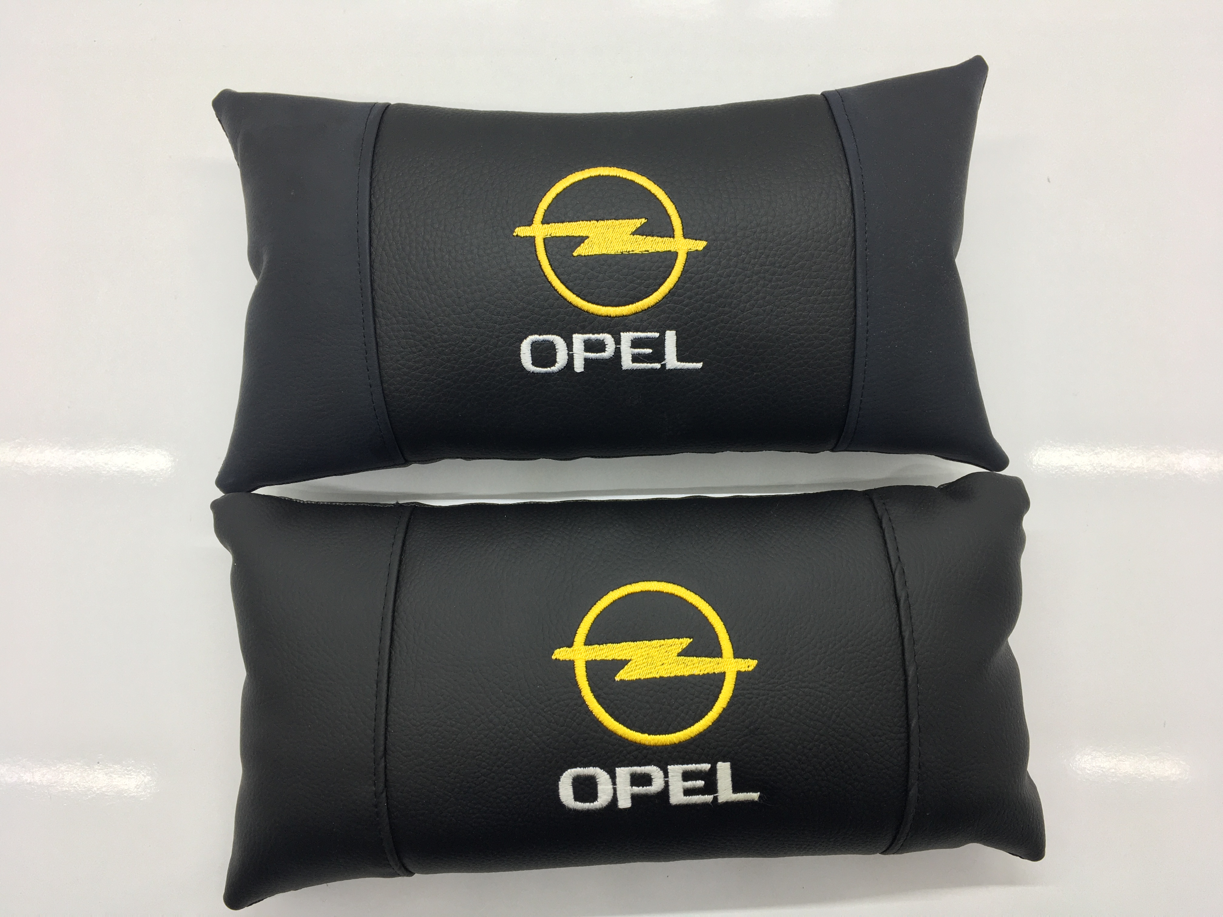 Opel Lüks Deri Araç Boyun Yastığı Opel Boyun Yastık 2 Adet Ortopedik