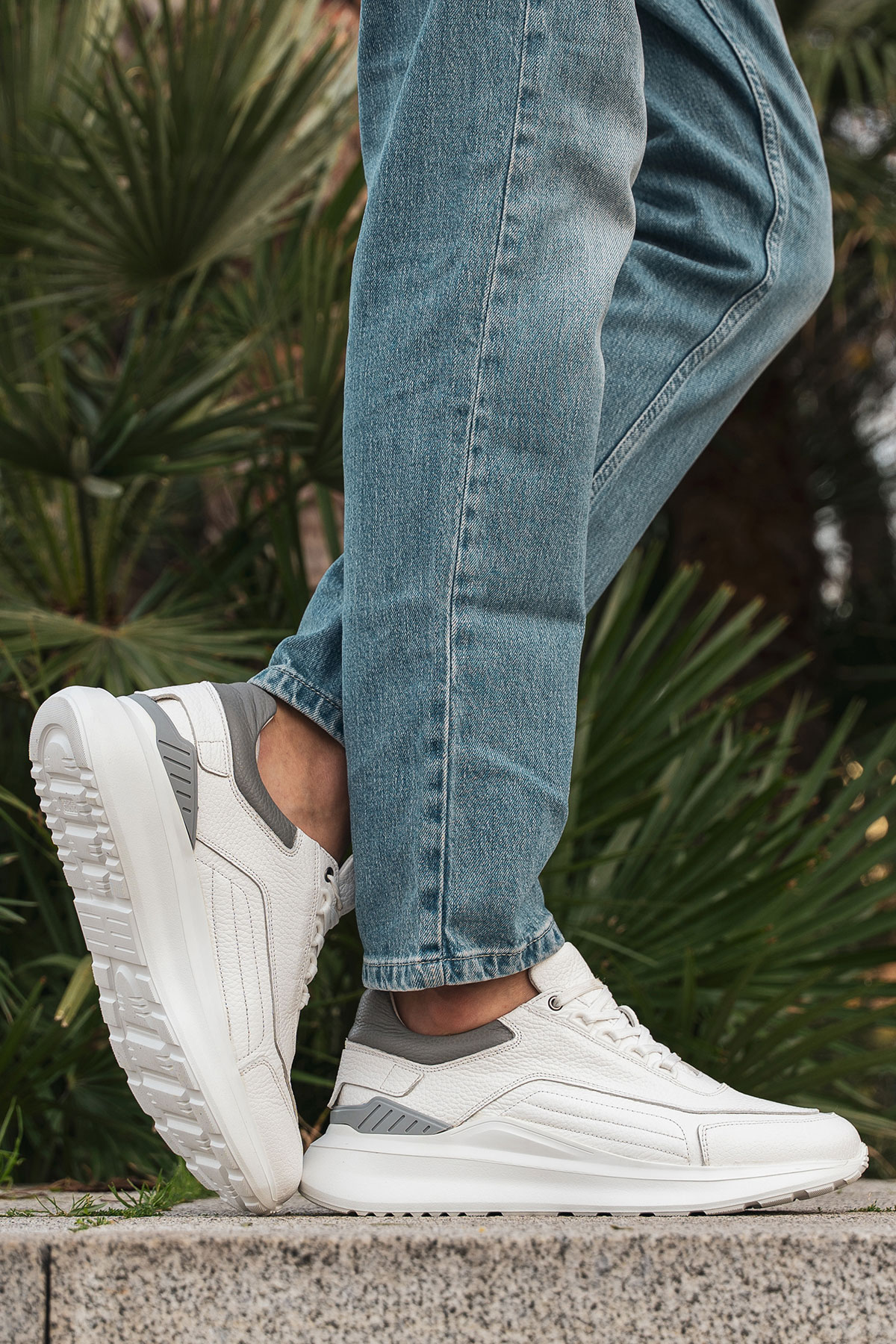 Erkek Hakiki Deri Comfort Sneakers