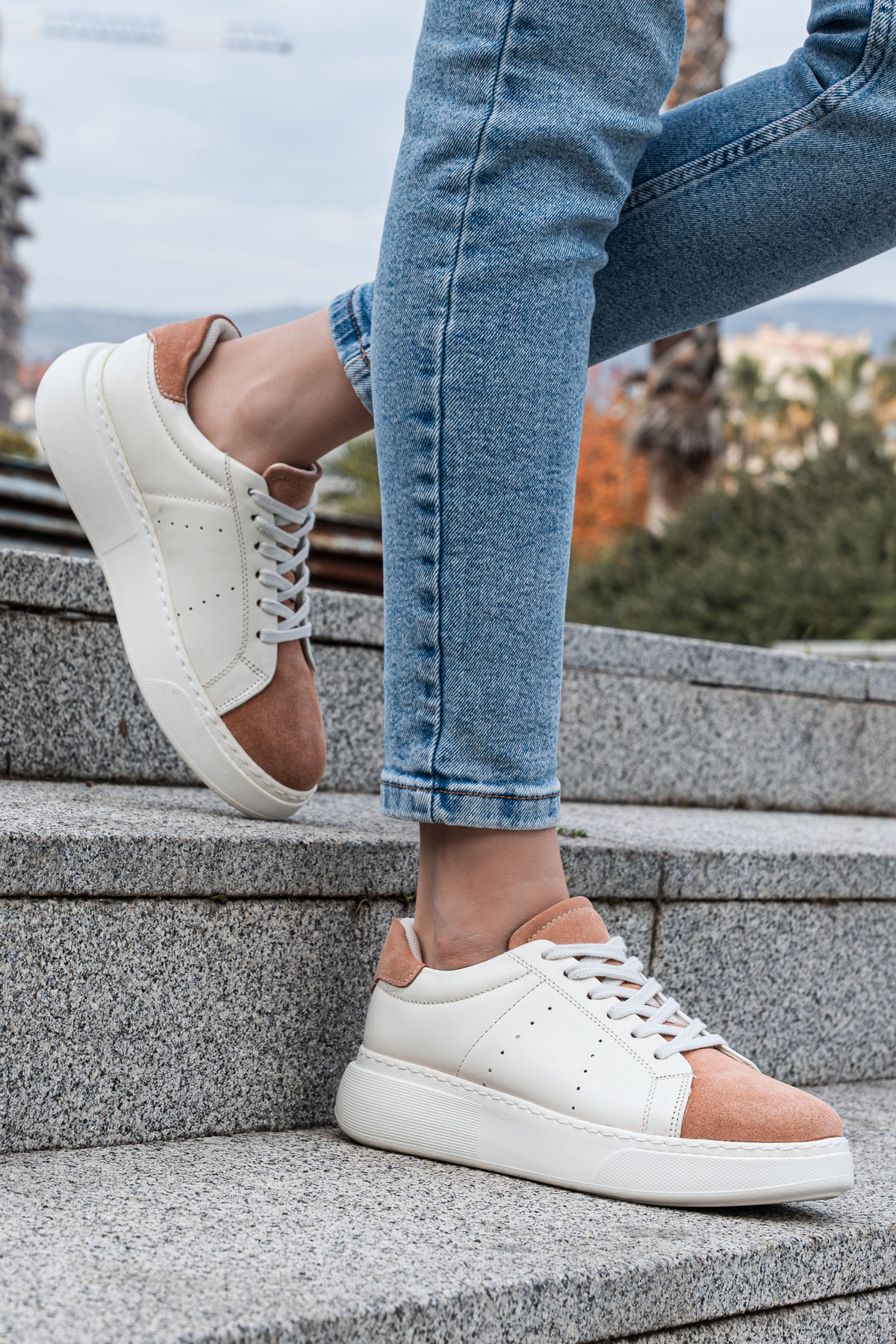 Hakiki Deri ve Süet Kadın Sneaker