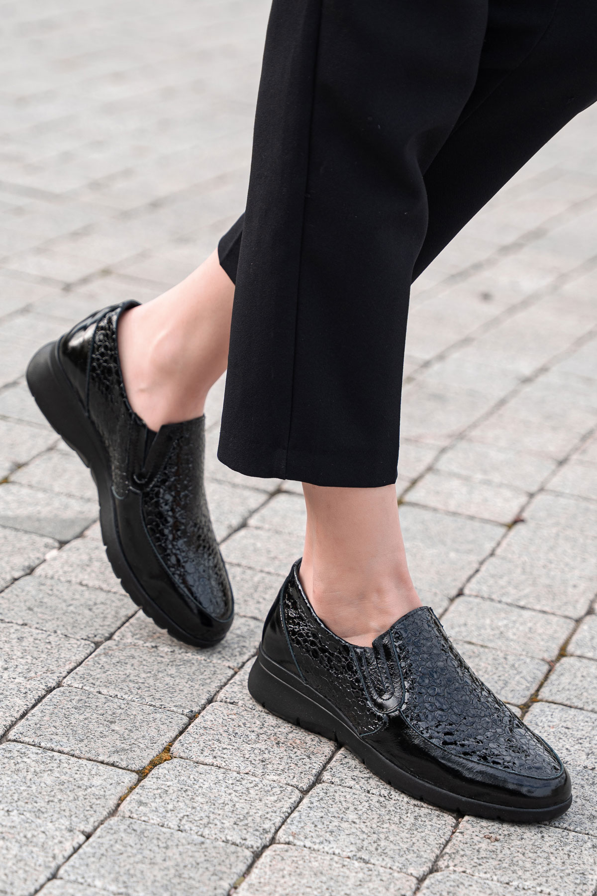 Hakiki Deri Kadın Babet Ortopedik Taban