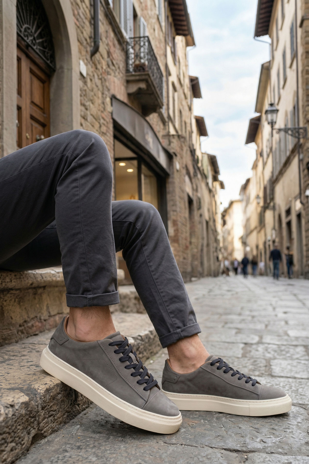 Hakiki Nubuk Deri Erkek Sneaker