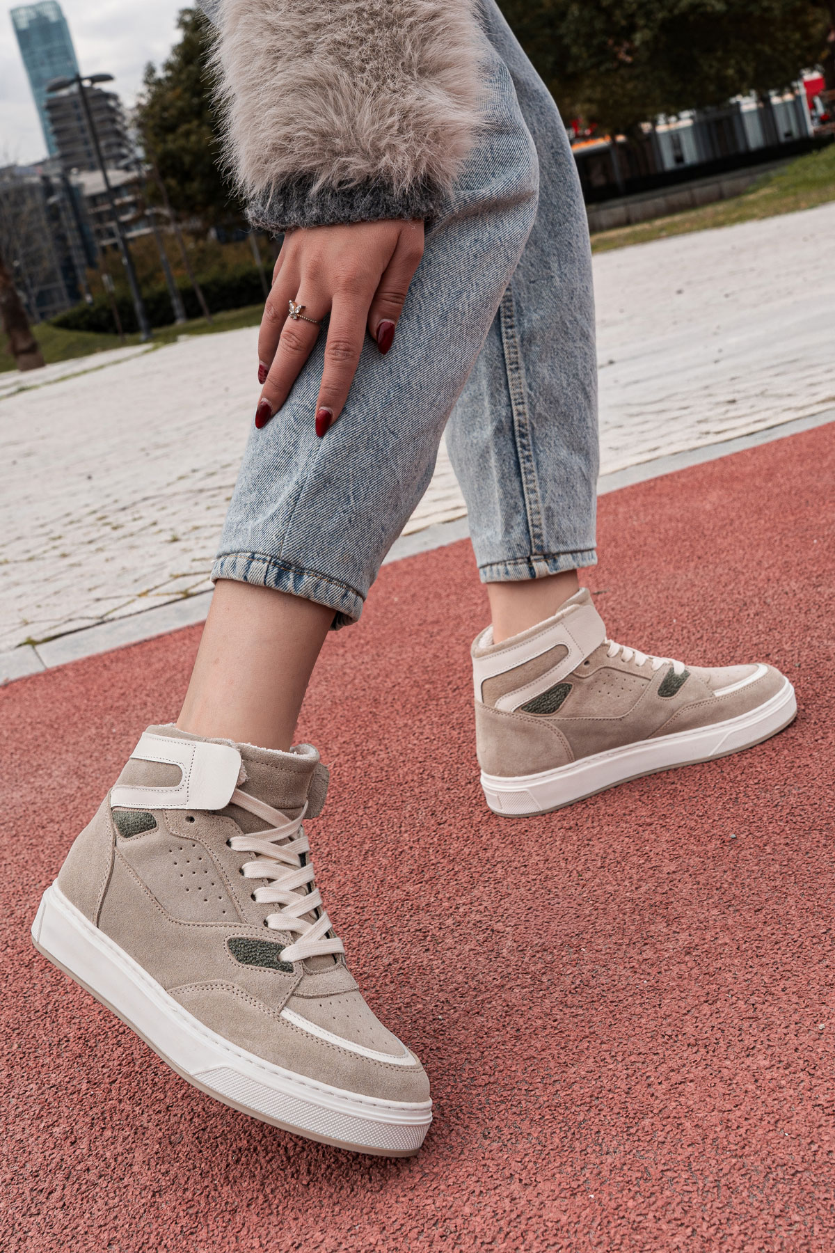 Süet Deri Kadın Sneaker