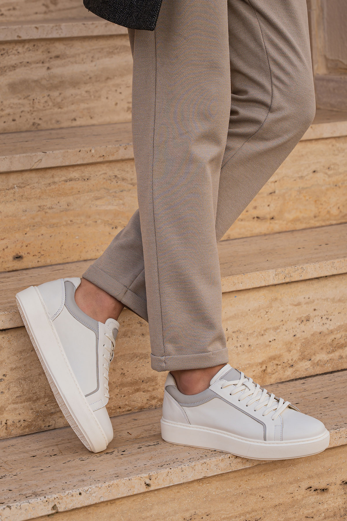 Urban Kalın Taban Deri Erkek Sneaker