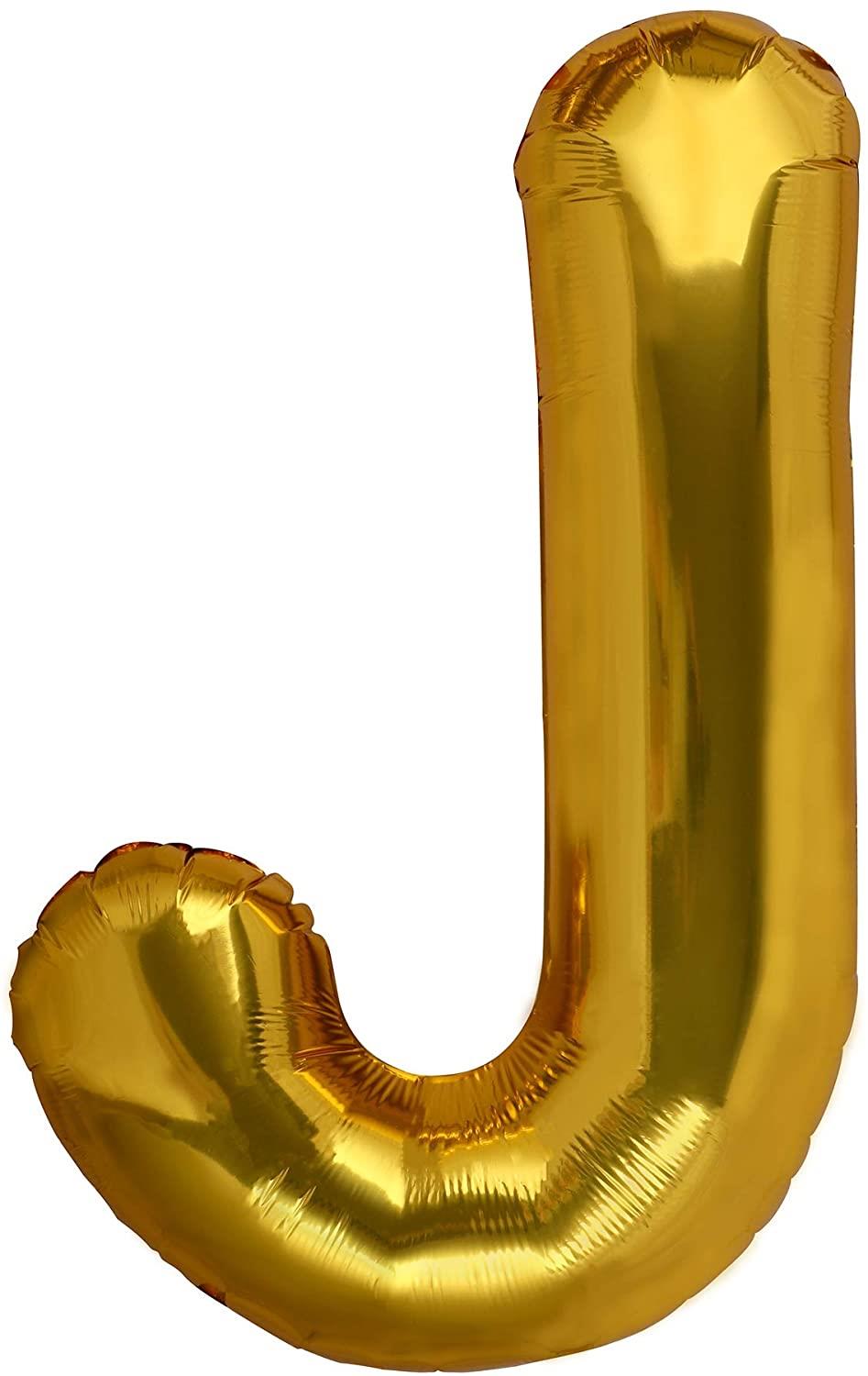 1 Metre Harf Folyo Balon Altın Renk J Harf 100Cm 40İnç