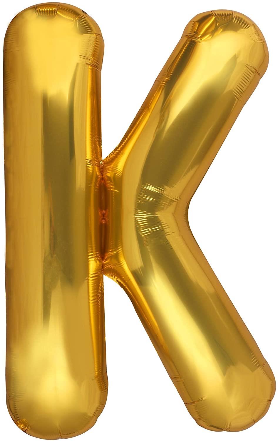 1 Metre Harf Folyo Balon Altın Renk K Harf 100Cm 40İnç