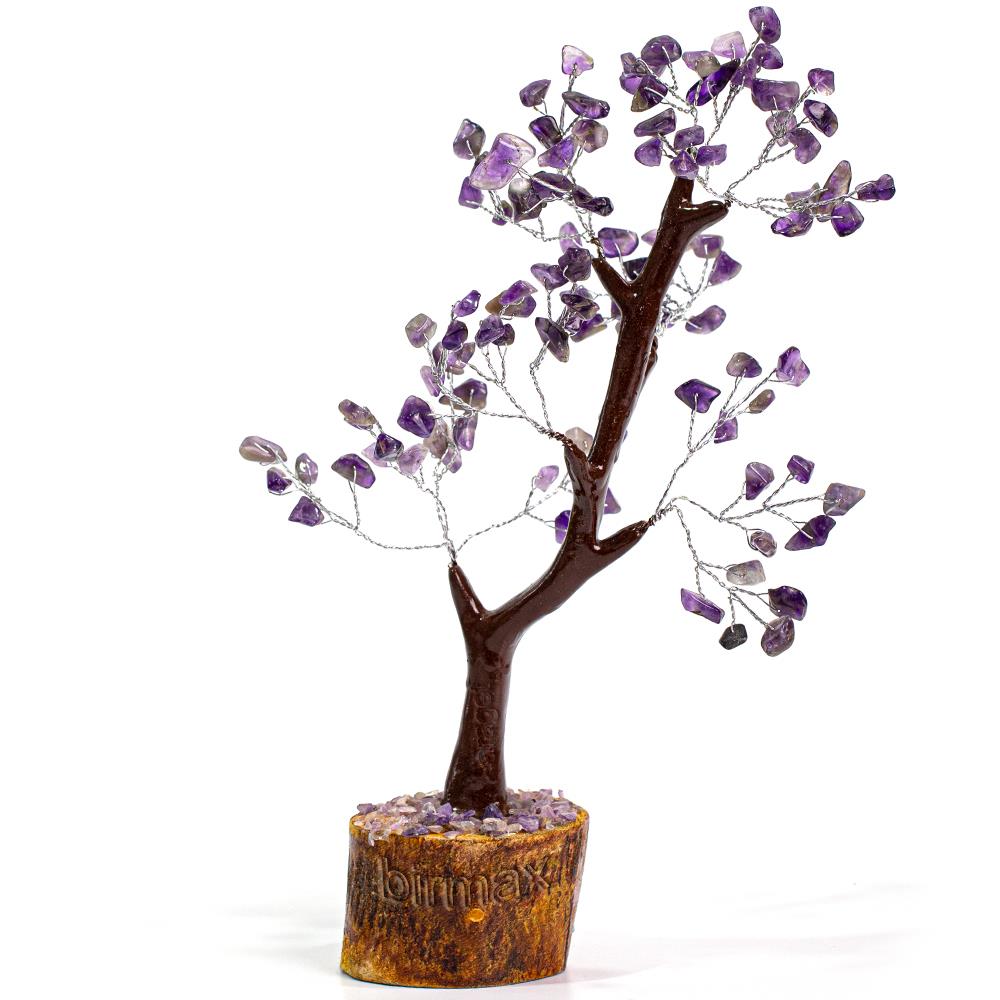Ametist Taşı Dekoratif Hediye Doğal Taş Ağaç(Amethyst) Büyük (L)