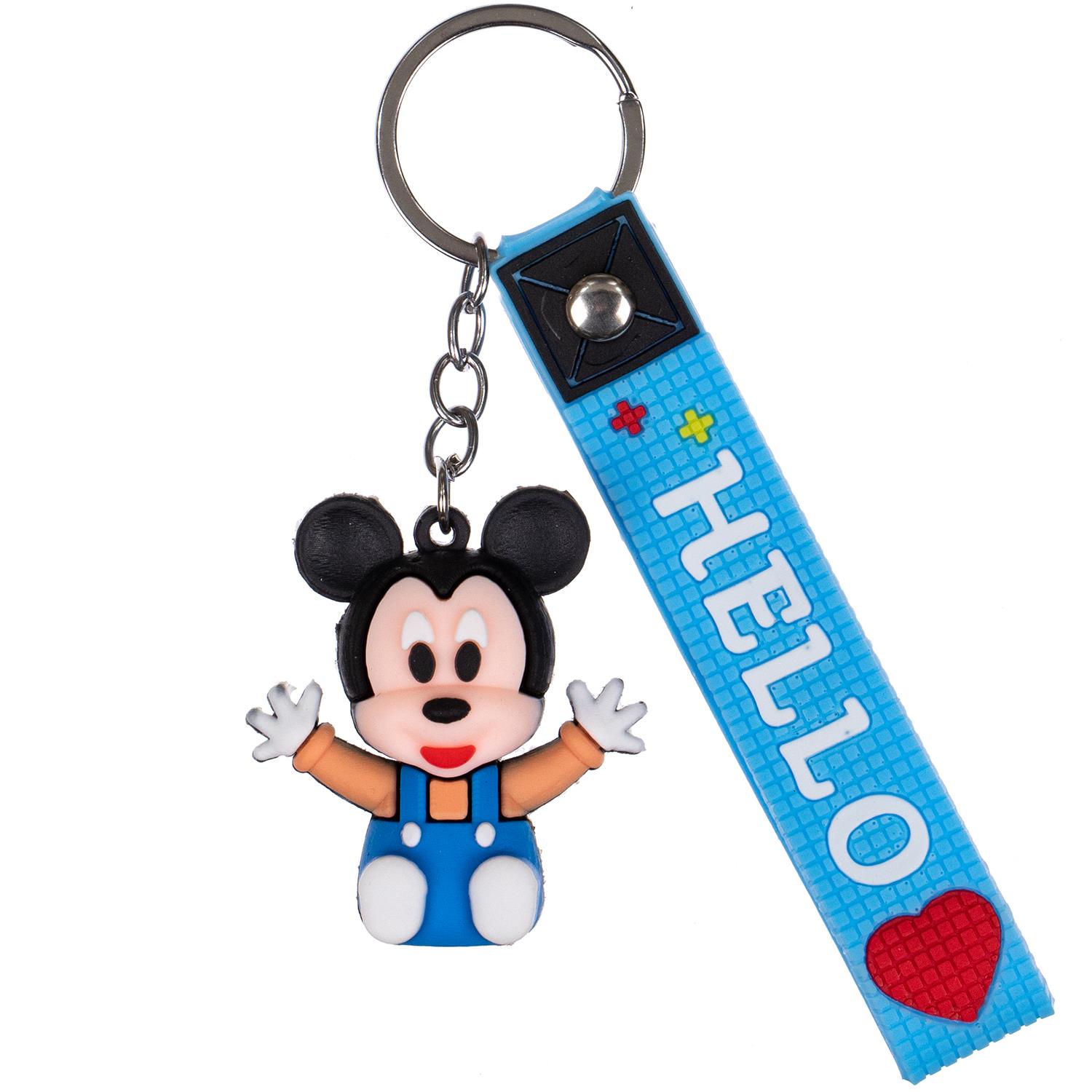Anahtarlık Silikon Üç Boyutlu Mickey Mouse Mavi 02-04