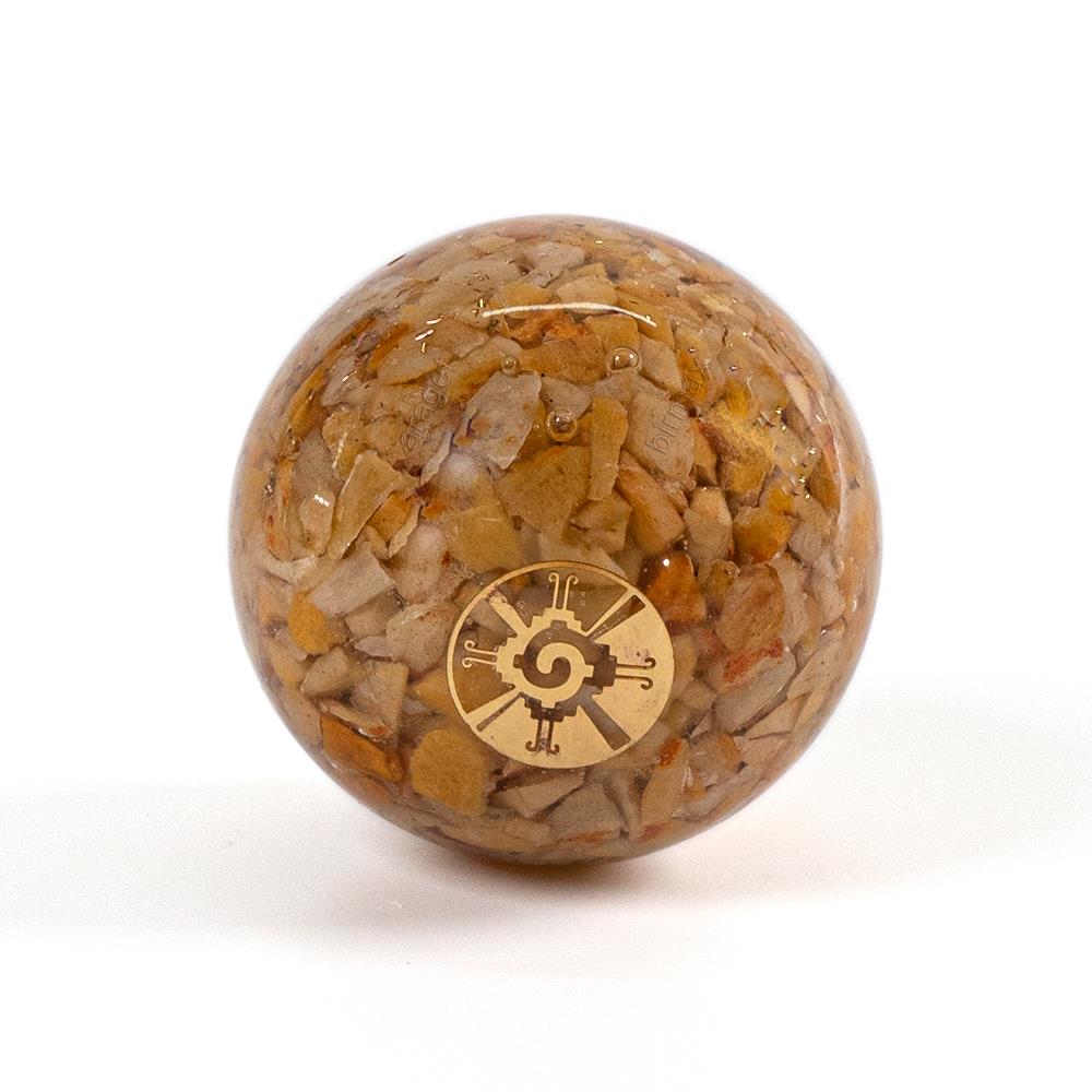 Doğal Taş Orgonit Küre Sarı Jasper Orgonite Sphere Large