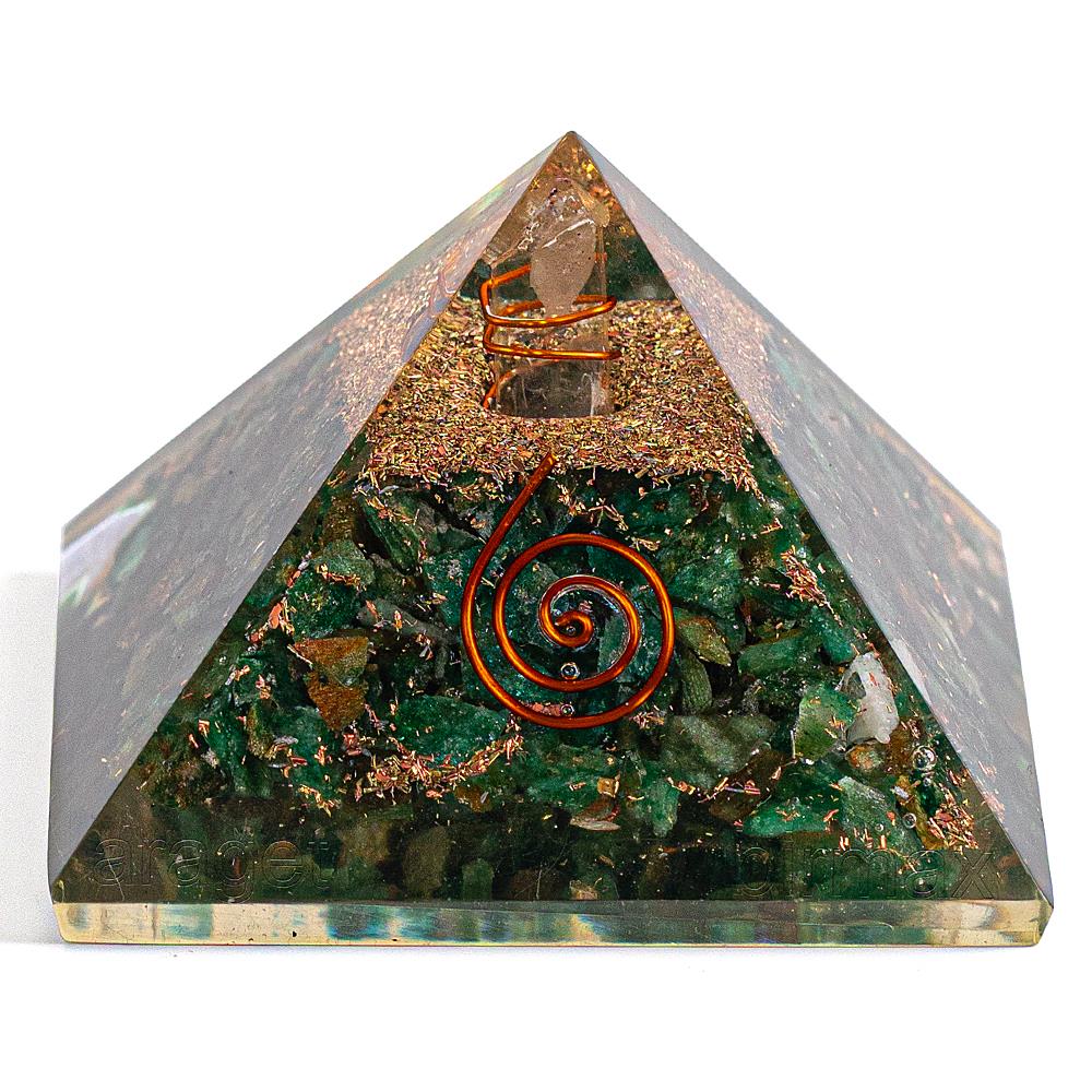 Doğal Taş Orgonit Piramit Yeşil Aventurin Large