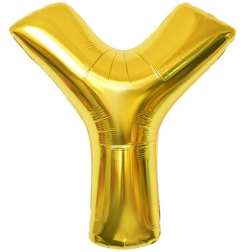 Harf Folyo Balon Altın Gold Y Harfi 32inç 80cm
