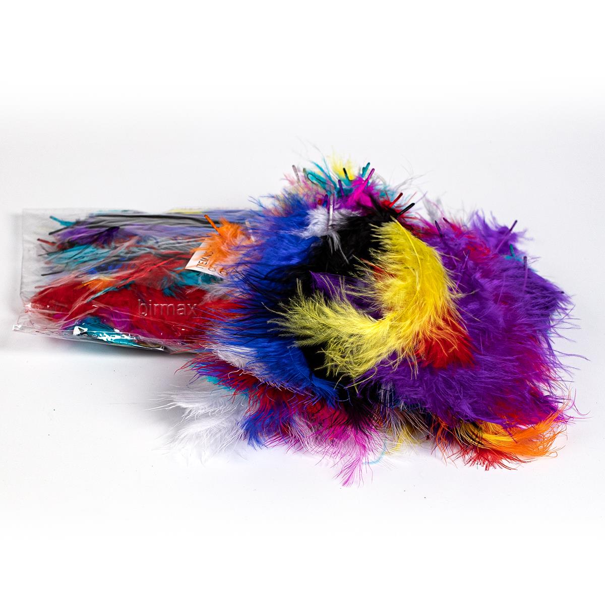 Kuş Tüyü Karışık Mix Renk Balon ve Süsleme Malzemesi