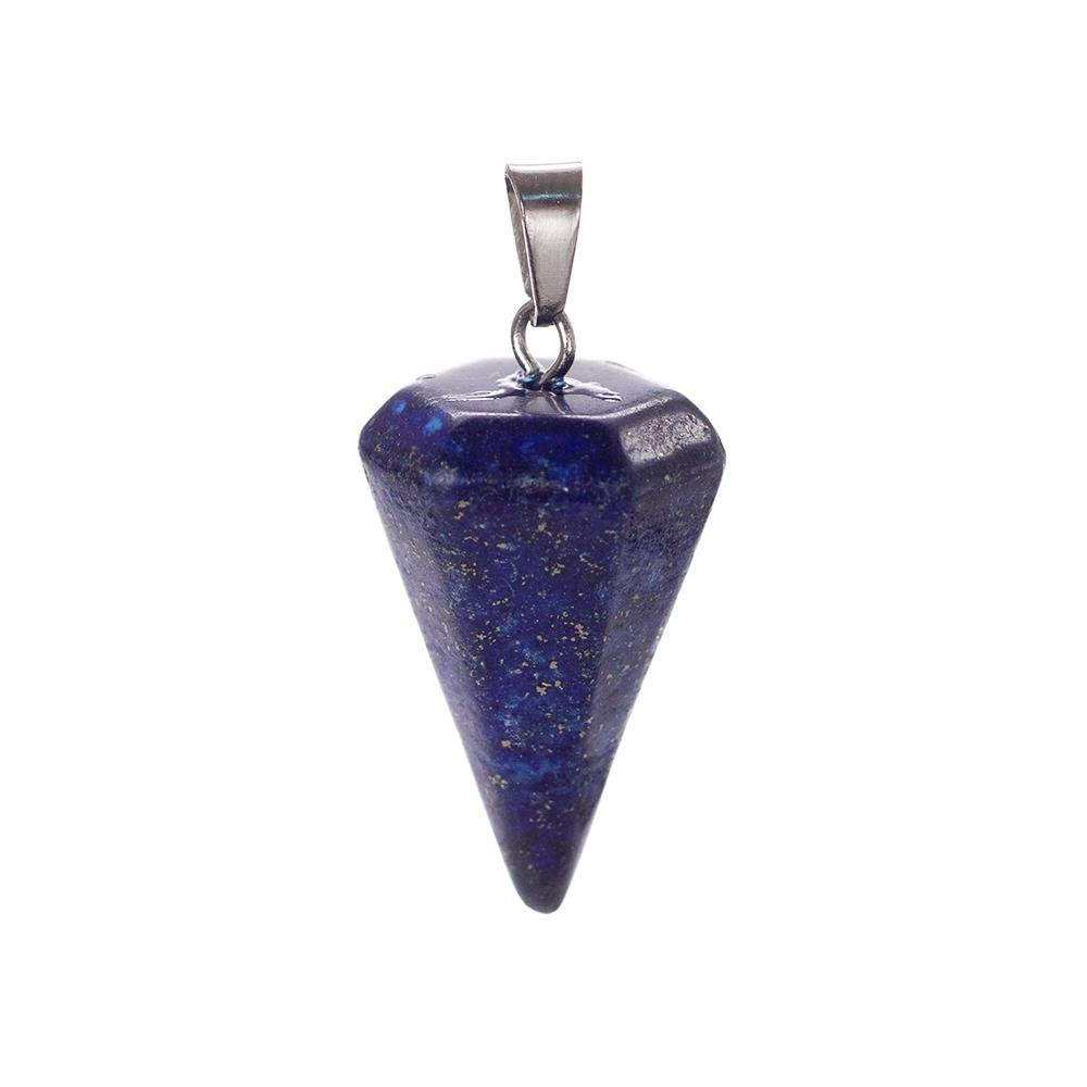 Lapis Lazuli Doğal Taş Piramit Kolye Ucu 15x22mm