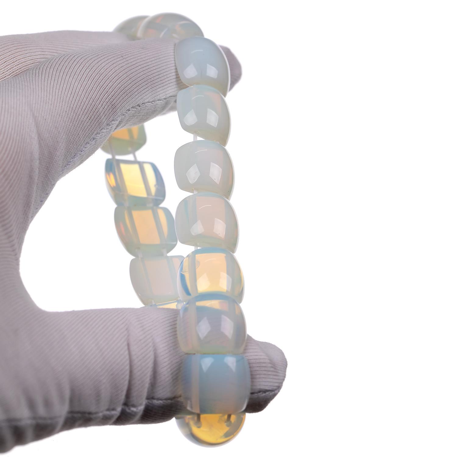 Opal Opalit Taşı Doğal Taş Bileklik Lastikli G1