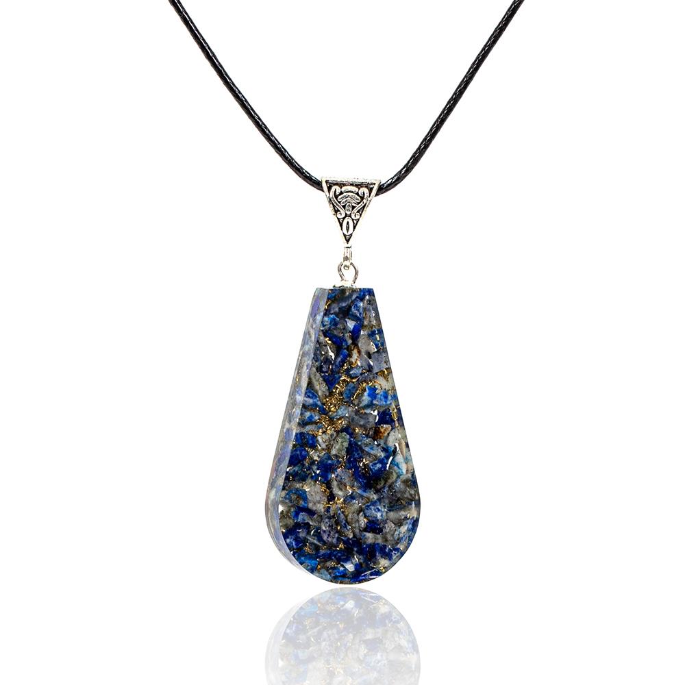 Orgonit İpli Kolye Lapis Lazuli Taşı Reiki Sembolü