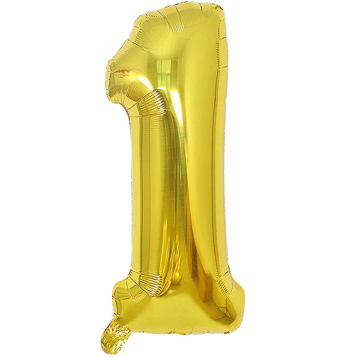 Rakam Folyo Balon Altın 1 Rakamı 32inç 80cm
