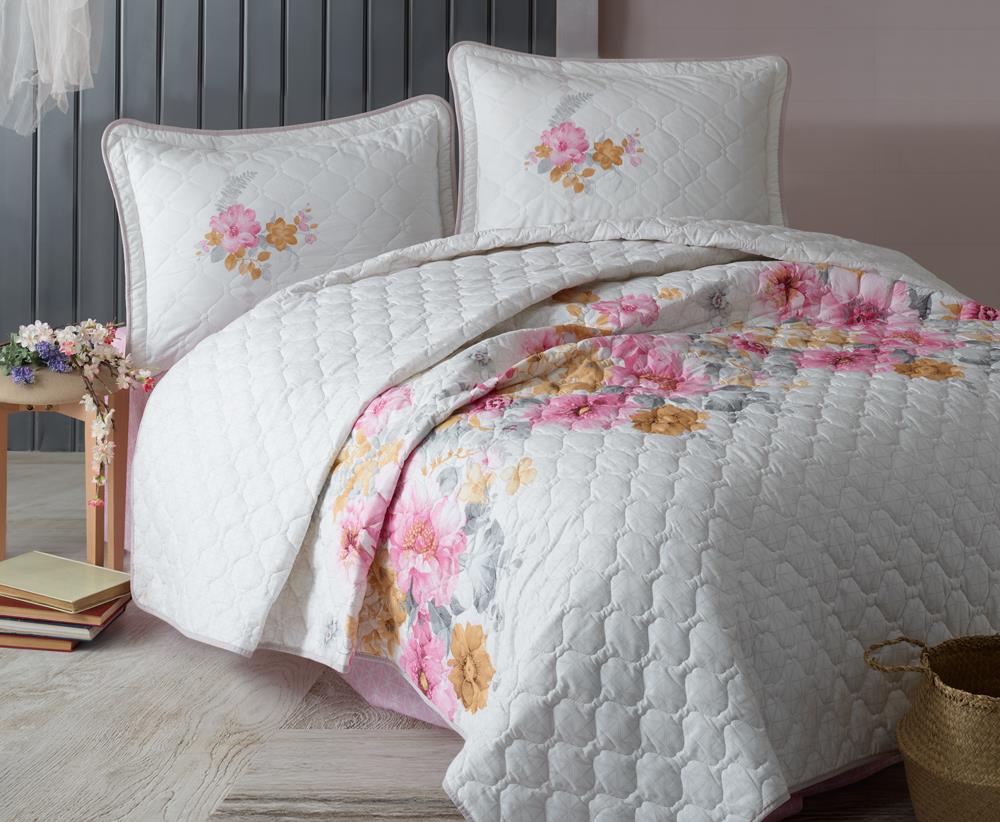 Clasy Çift Kişilik Yatak Örtüsü Orya v1 Pembe