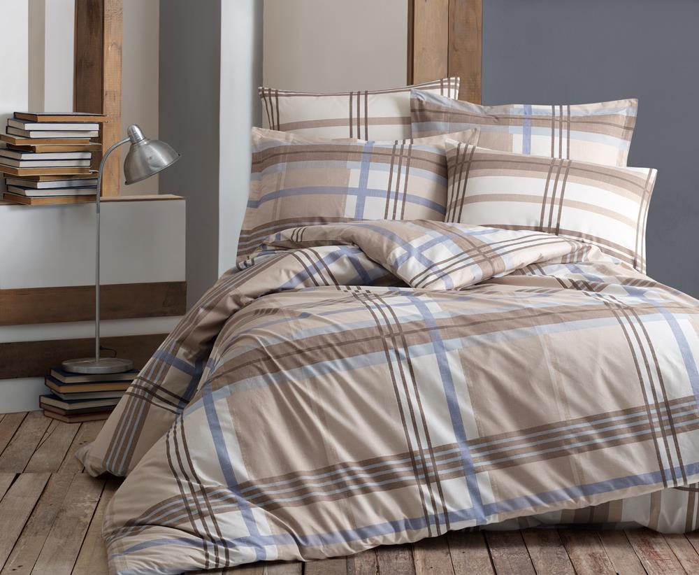 Clasy Ranforce Nevresim Takımı Çift Kişilik Enza v1 Bej