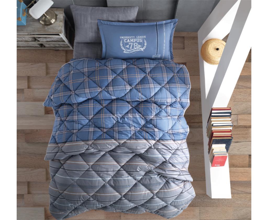 Clasy Tek Kişilik Ranforce Genç Desen Uyku Seti Campus v2 Mavi