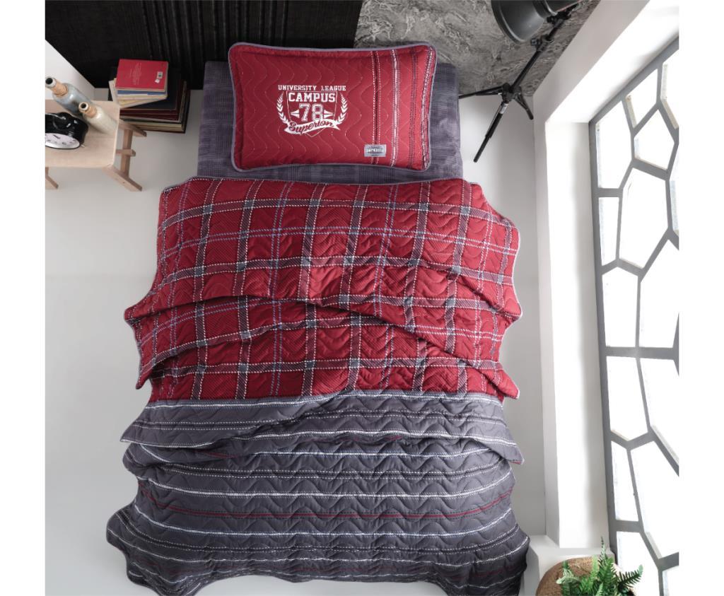 Clasy Tek Kişilik Yatak Örtüsü Campus v1 Bordo