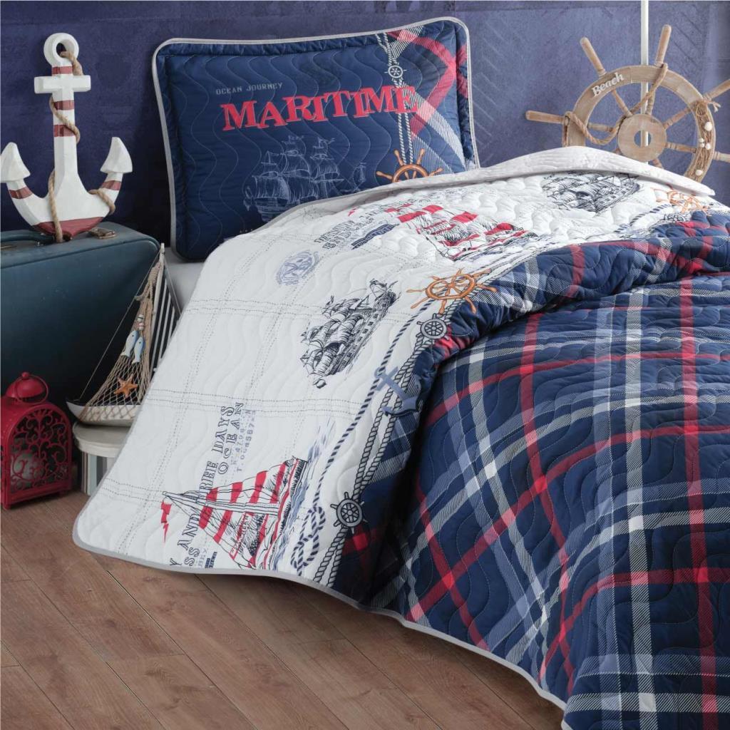Clasy Tek Kişilik Yatak Örtüsü Maritime v1 Lacivert