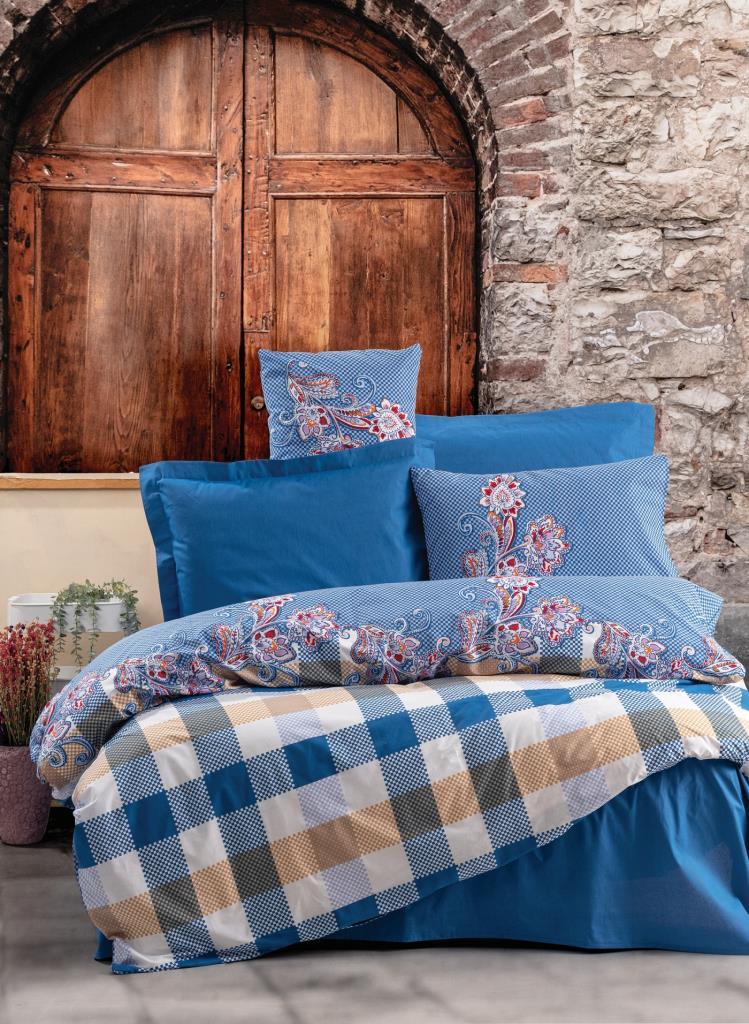 Cotton Box Alaçatı Çift Kişilik Nevresim Takımı Galano Lacivert