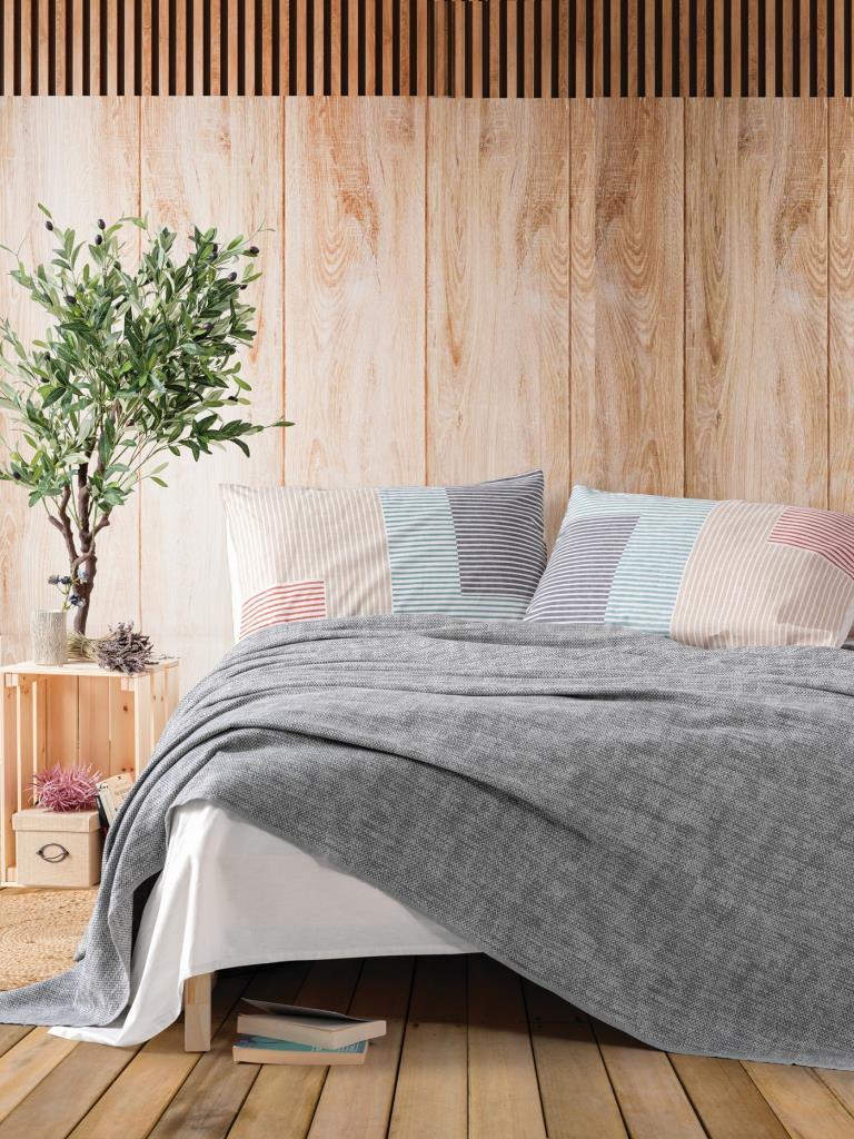 Cotton Box Çift Kişilik Easy Pike Takımı Via Gri