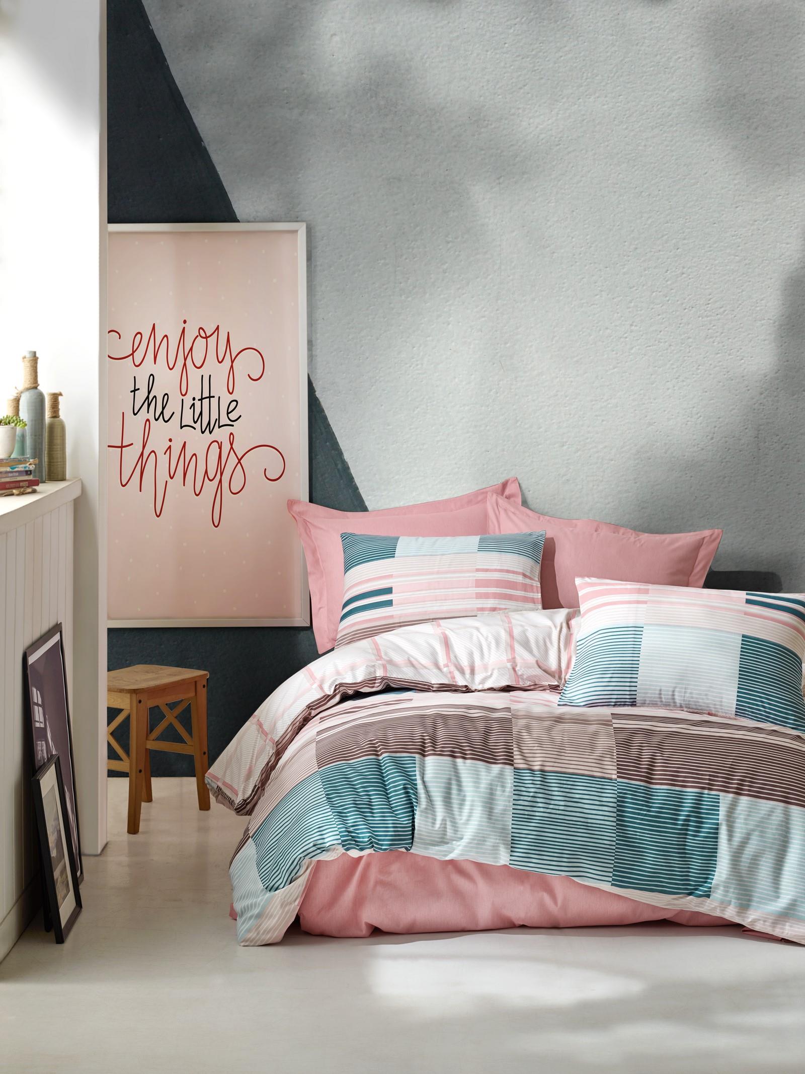 Cotton Box Çift Kişilik Nevresim Takımı Eva Pudra