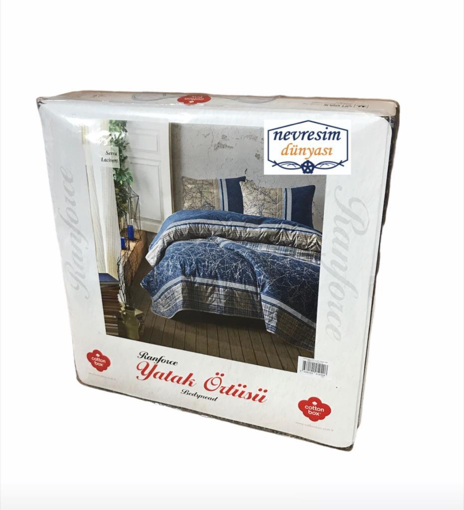 Cotton Box Çift Kişilik Yatak Örtüsü Serra Lacivert Cotton Box Çift Kişilik Yatak Örtüsü Serra Lacivert