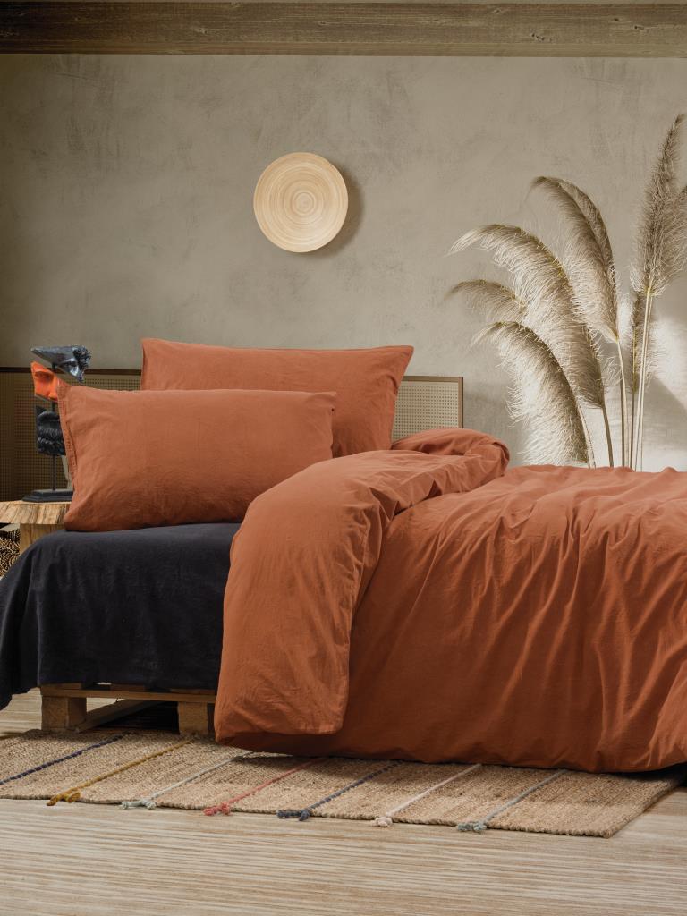 Cotton Box Crash Çift Kişilik Nevresim Takımı Tarçın