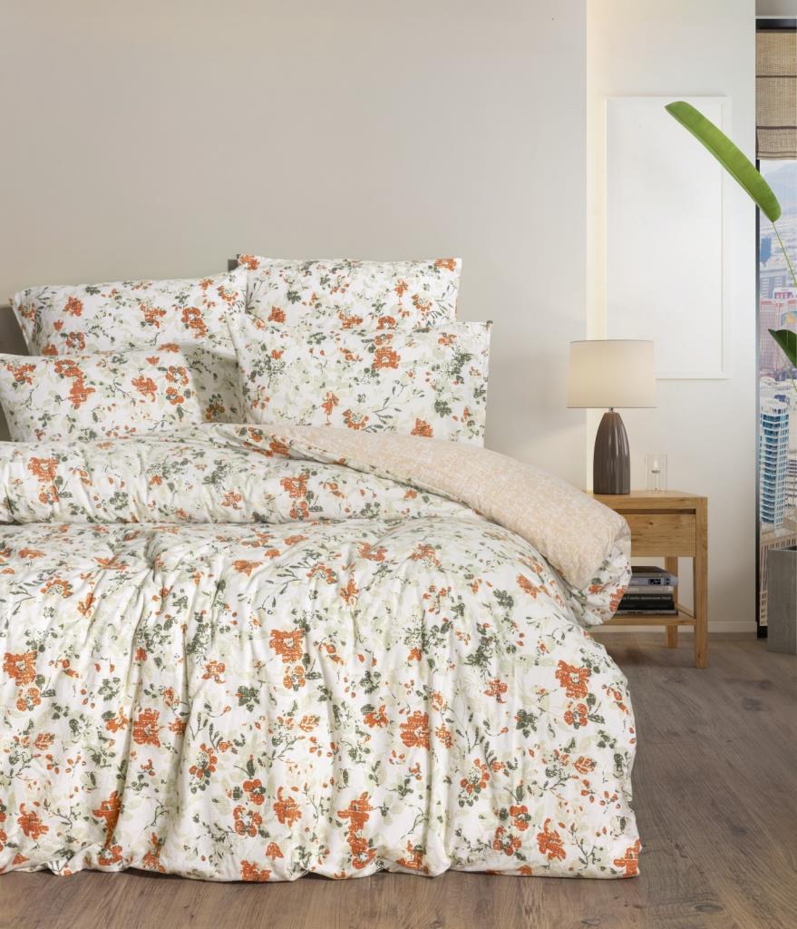 Cotton Box Flanel Nevresim Takımı Çift Kişilik Vintage Ekru