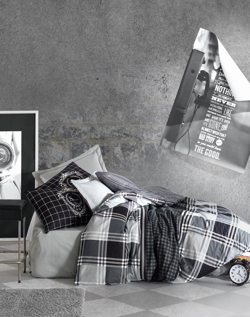 Cotton Box Masculine Çift Kişilik Nevresim Takımı Ramos Antrasit