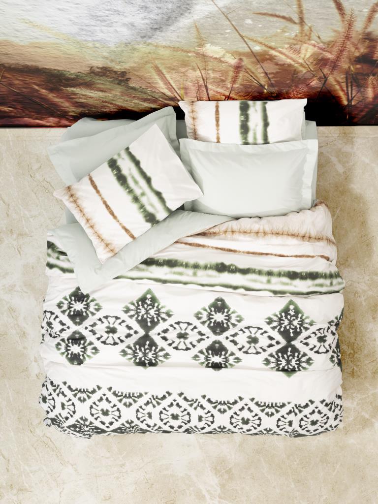 Cotton Box Mist Çift Kişilik Nevresim Takımı Gravel Yeşil