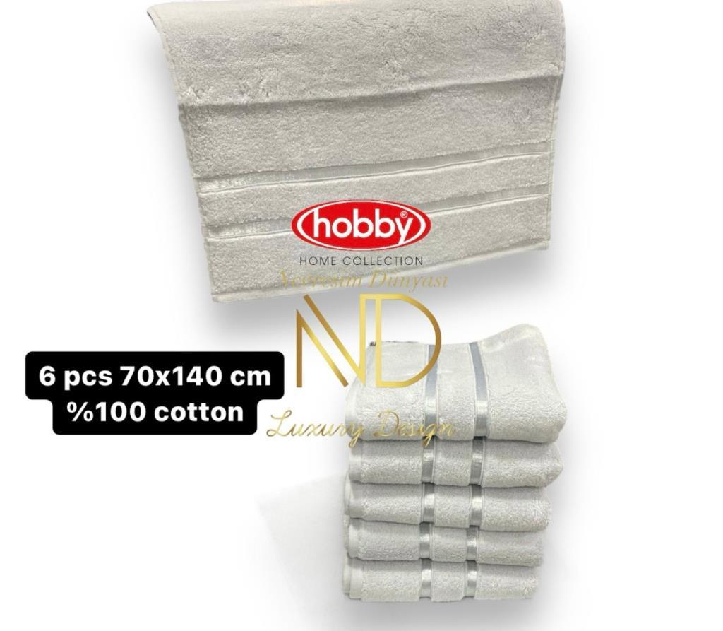 Hobby Dolce Açık Mavi 70x140 6'lı Havlu Seti