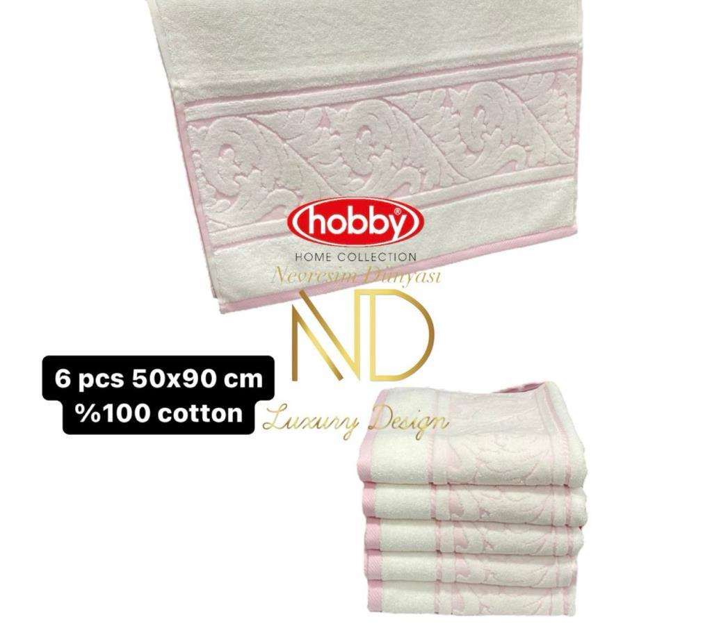 Hobby Sultan Beyaz 50x90 6'lı Havlu Seti
