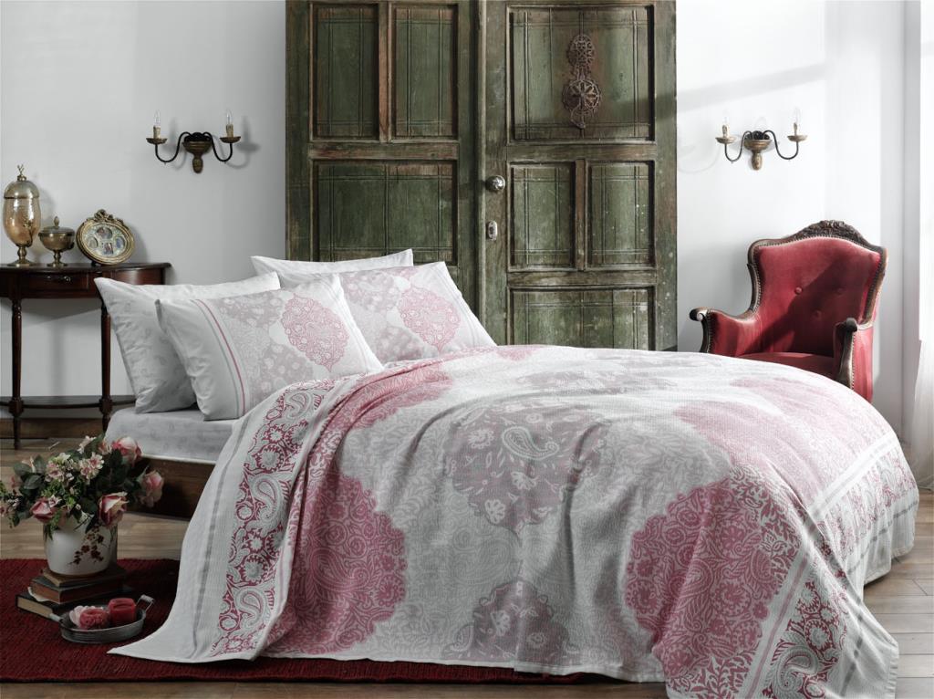 Taç Ranforce Tek Kişilik  Nevresim Takımı Aryan Pembe